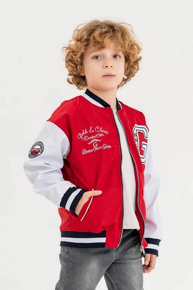 Çift Cepli Su Geçirmez Erkek Çocuk Kolej Ceket - 3