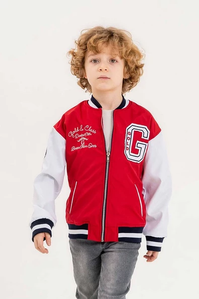 Çift Cepli Su Geçirmez Erkek Çocuk Kolej Ceket - 2