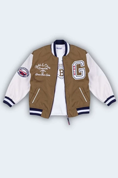 Çift Cepli Su Geçirmez Erkek Çocuk Kolej Ceket - 11