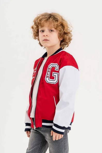 Çift Cepli Su Geçirmez Erkek Çocuk Kolej Ceket - 4