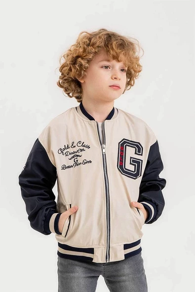 Çift Cepli Su Geçirmez Erkek Çocuk Kolej Ceket - 6