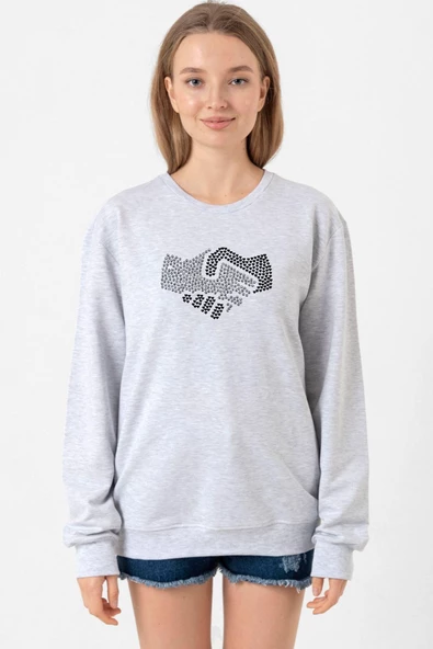 Shake Hands Icon Grimelanj Kadın 2ip Sweatshirt ürün görseli