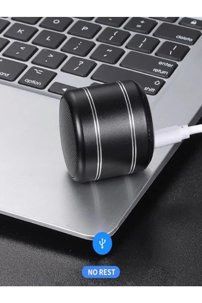 Mini Alüminyum Tws Kablosuz Bluetooth Hoparlör – Yuvarlak Metal Tasarım, Yüksek Bas Ve Taşınabilir Özellikler - 2