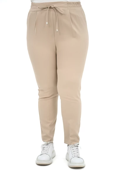 Kadın Büyük Beden Dökümlü Pantolon 222 0016-25 - 3