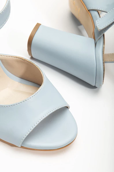 Lovisa Topuklu Bebe Mavisi Cilt Kadın Ayakkabı - Resim 3