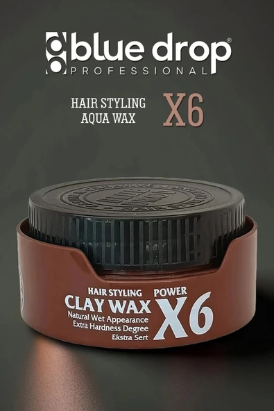 Blue Drop Clay Wax Hair Wax Power X6 Kahve 150 ml - 5
