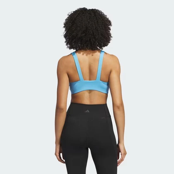 ADIDAS IU1673 All Me Luxe Medium-Support Mavi Sporcu Sütyeni - 4