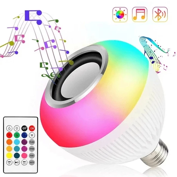 Led Music Bluetooth Hoparlör Led Ampul Lamba