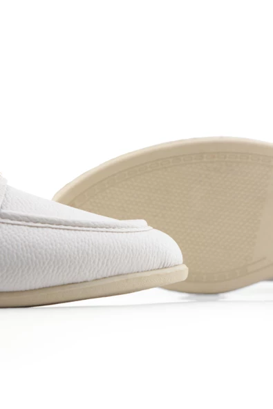 I Tokalı Bej Sivri Burun Kadın Babet - Resim 5