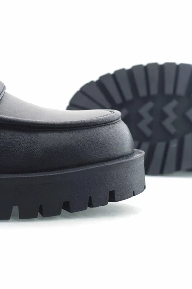 Siyah Deri Comfort Loafer Ayakkabı 5232 - Resim 7