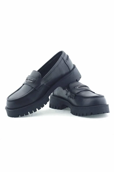 Siyah Deri Comfort Loafer Ayakkabı 5232 - Resim 3