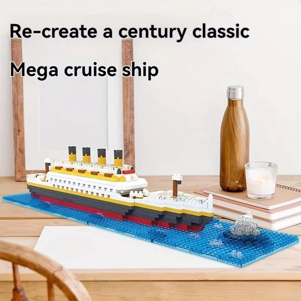 Titanic 3D Lego Micro Parçalar Küçük Boy 418 Parça 12+ YAŞ Puzzle Tekne Gemi Hediye - 3