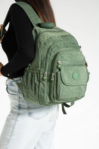 Orta Boy Sırt Çantası Ultra Hafif Çok Cepli Unisex Yeşil (Model: 571-3J)