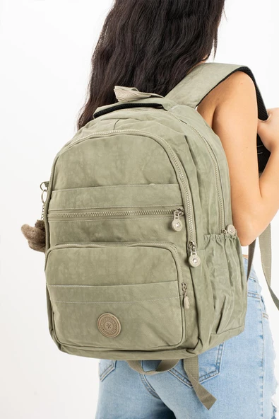 Ultra Hafif Çok Cepli Orta Boy Sırt Çantası Vizon (Model: 571-3E)