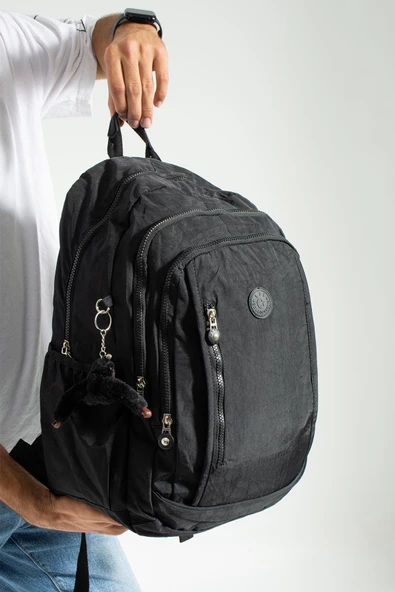 571 collections Ultra Hafif Çok Cepli Su Geçirmez Sırt Çantası Unisex Siyah (Model: 571-1D) - Resim 3