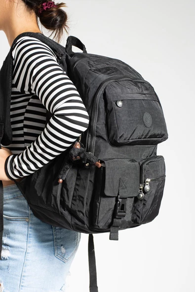 571 collections Ultra Hafif Çok Cepli Su Geçirmez Sırt Çantası Unisex Siyah (Model: 571-1K) - Resim 2