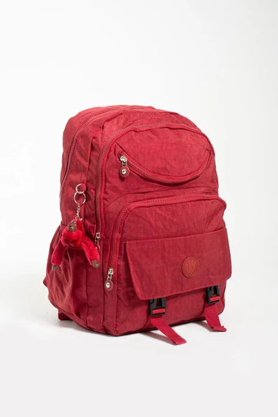 571 collections Ultra Hafif Çok Cepli Su Geçirmez Sırt Çantası Kırmızı (Model: 571-1H) - Resim 5