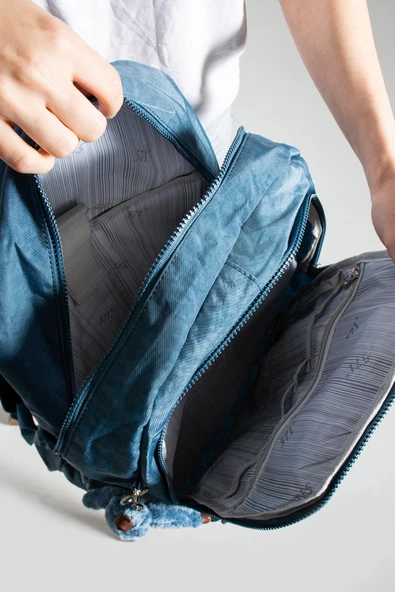 571 collections Ultra Hafif Çok Cepli Su Geçirmez Sırt Çantası Unisex Mavi (Model: 571-1K) - Resim 4