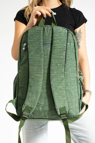 571 collections Ultra Hafif Çok Cepli Su Geçirmez Sırt Çantası Unisex Haki Yeşili (Model: 571-1D) - Resim 3