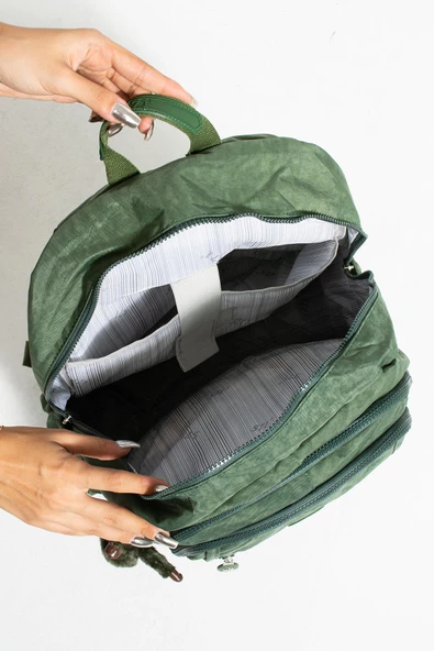 571 collections Ultra Hafif Çok Cepli Su Geçirmez Sırt Çantası Unisex Haki Yeşili (Model: 571-1D) - Resim 4