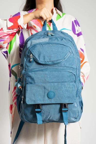 571 collections Ultra Hafif Çok Cepli Su Geçirmez Sırt Çantası Unisex Mavi (Model: 571-1H) - Resim 2