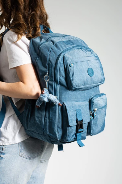 571 collections Ultra Hafif Çok Cepli Su Geçirmez Sırt Çantası Unisex Mavi (Model: 571-1K) - Resim 2