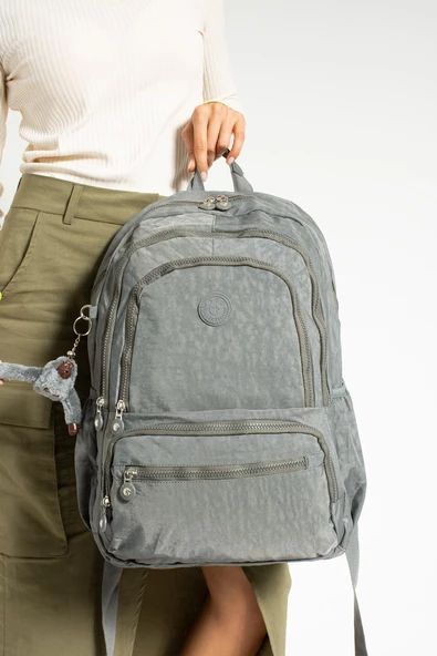 571 collections Ultra Hafif Çok Cepli Su Geçirmez Sırt Çantası Unisex Gri (Model: 571-1G) - Resim 2