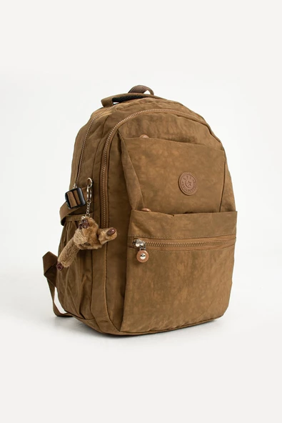 571 collections Ultra Hafif Çok Cepli Krinkıl Sırt Çantası Taba (Model: 571-3A) - 5