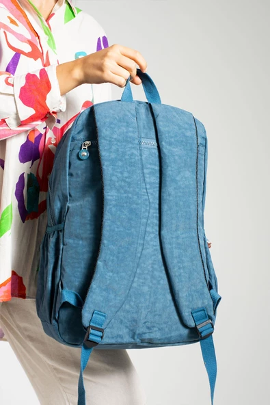 571 collections Ultra Hafif Çok Cepli Su Geçirmez Sırt Çantası Unisex Mavi (Model: 571-1H) - Resim 3