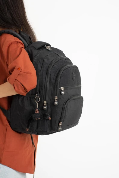 Ultra Hafif Orta Boy Sırt Çantası Unisex Siyah (Model: 571-3C) - 2