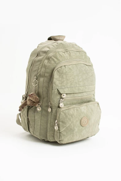 571 collections Ultra Hafif Çok Cepli Krinkıl Sırt Çantası Vizon (Model: 571-3B) - Resim 5