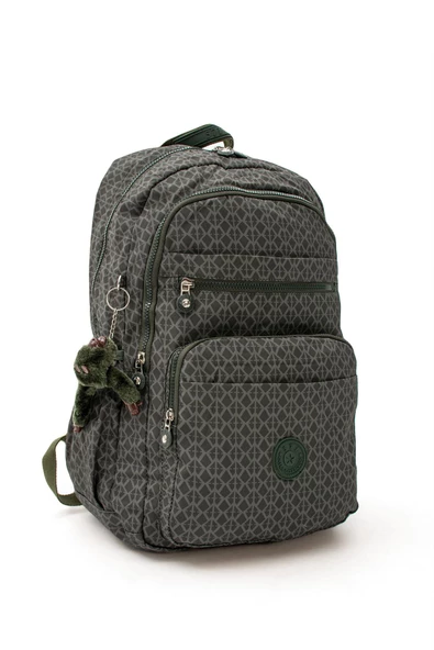 571 collections Ultra Hafif Çok Cepli Su Geçirmez Sırt Çantası Unisex Desenli Haki Yeşili (Model: 571-1B) - Resim 5