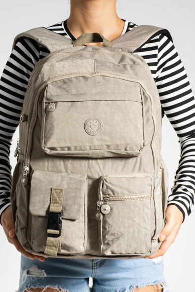 571 collections Ultra Hafif Çok Cepli Su Geçirmez Sırt Çantası Vizon (Model: 571-1K) - Resim 2