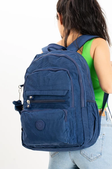 571 collections Ultra Hafif Çok Cepli Krinkıl Sırt Çantası Unisex Laci (Model: 571-3B) - 2