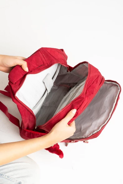 571 collections Ultra Hafif Orta Boy Sırt Çantası Kırmızı (Model: 571-3C) - Resim 4