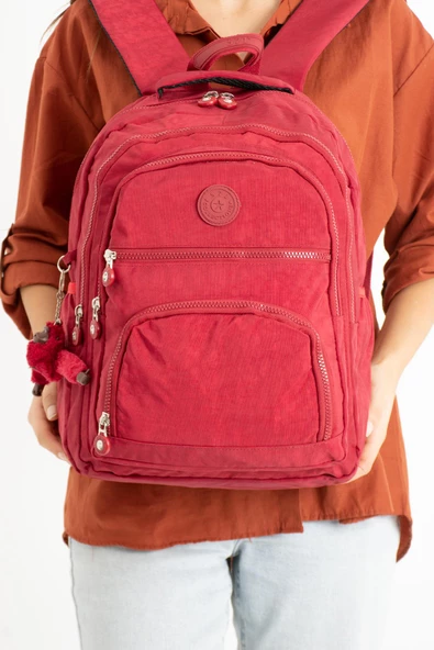 571 collections Ultra Hafif Orta Boy Sırt Çantası Kırmızı (Model: 571-3C) - Resim 3