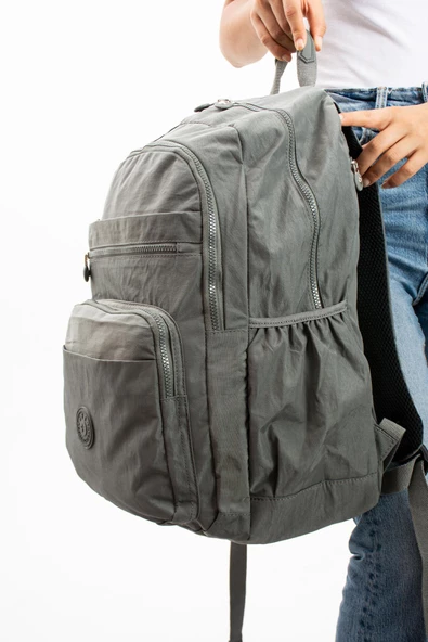 571 collections Ultra Hafif Çok Cepli Su Geçirmez Sırt Çantası Unisex Gri (Model: 571-1B) - Resim 3