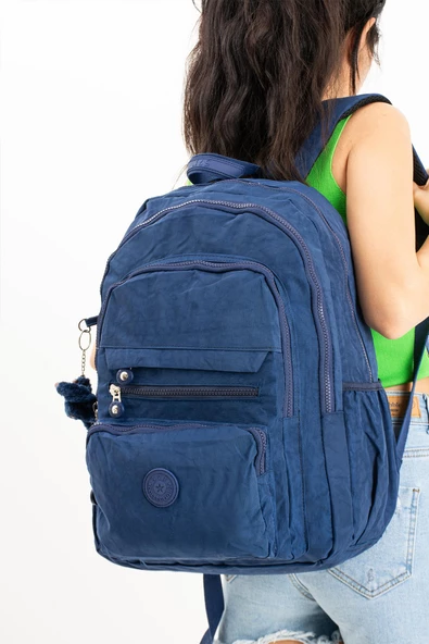 Ultra Hafif Çok Cepli Krinkıl Sırt Çantası Unisex Laci (Model: 571-3B)