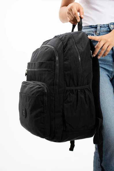 571 collections Ultra Hafif Çok Cepli Su Geçirmez Sırt Çantası Unisex Siyah (Model: 571-1B) - Resim 3