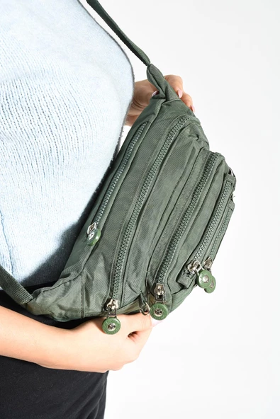 Çok Cepli Bel Çantası Unisex Yeşil (Model: 571-7F) - 2
