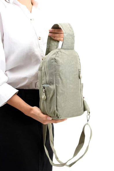 İki Bölmeli Unisex Göğüs (Bodybag) Çantası Vizon (Model: 571-8B) - 3
