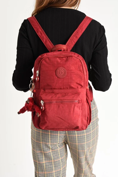 Hem Sırt Hem Göğüs Spor Genç Kadın Çantası Kırmızı (Model: 571-8C) - 2