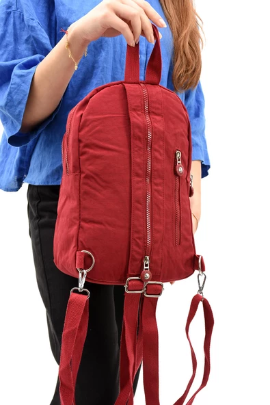 571 collections Hem Sırt Hem Göğüs  Spor Genç Kadın Çantası Kırmızı (Model: 571-8D) - Resim 3