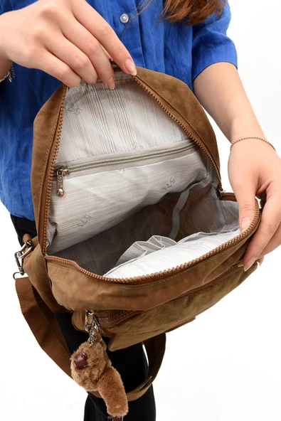 571 collections Hem Sırt Hem Göğüs  Spor Genç Kadın Çantası Taba (Model: 571-8D) - Resim 4