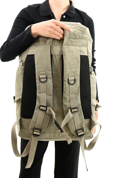 Büyük Boy Ultra Hafif Çok Bölmeli Dağcı Çantası Vizon (Model: 571-7D) - 3