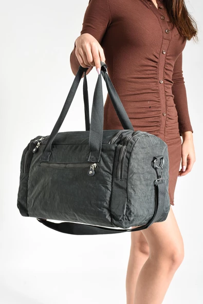 Ultra Hafif Unisex Su Geçirmez Seyahat Spor Çantası Gri (Model: 571-7B) - 2