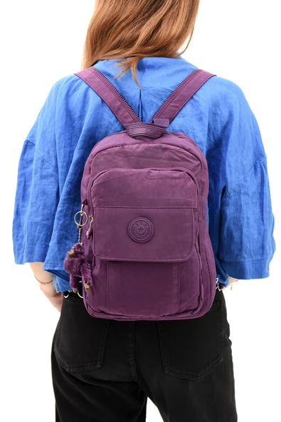 571 collections Hem Sırt Hem Göğüs  Spor Genç Kadın Çantası Mor (Model: 571-8D) - Resim 2