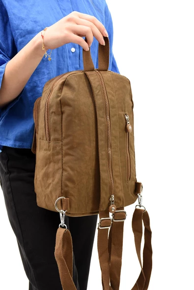 571 collections Hem Sırt Hem Göğüs  Spor Genç Kadın Çantası Taba (Model: 571-8D) - Resim 3