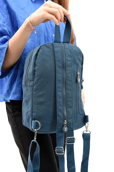 571 collections Hem Sırt Hem Göğüs  Spor Genç Kadın Çantası Mavi (Model: 571-8D) - Resim 3