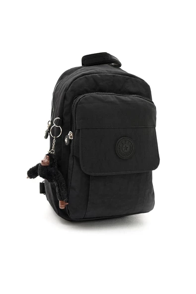 Hem Sırt Hem Göğüs  Spor Genç Kadın Çantası Siyah (Model: 571-8D) - 5